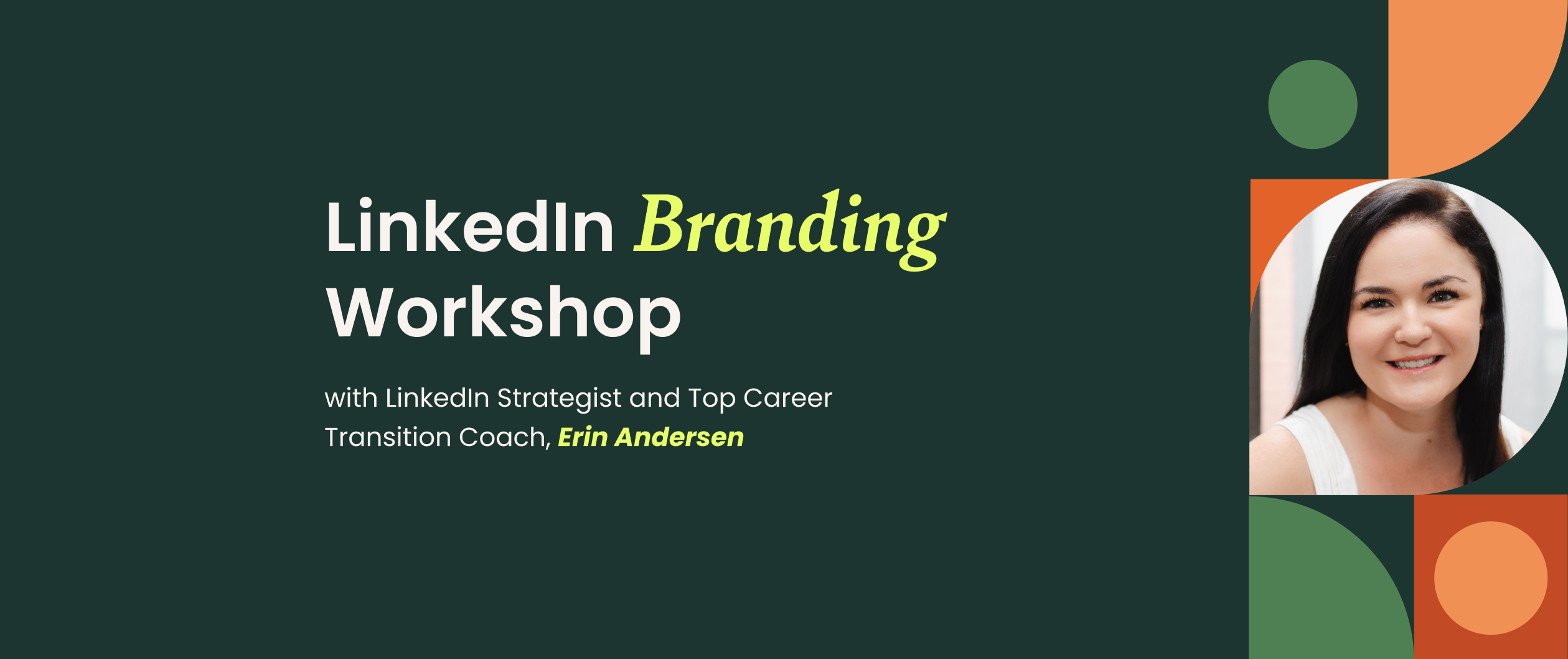 LinkedIn Branding Workshop with Erin Andersen Hero Image